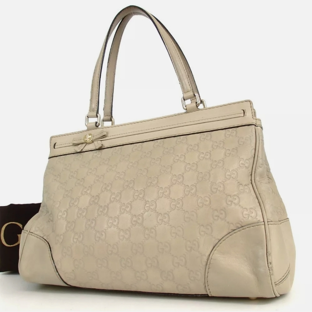 AUTHENTIC  GUCCI 257063 GUCCISIMA MAYFAIR TOTE BAG